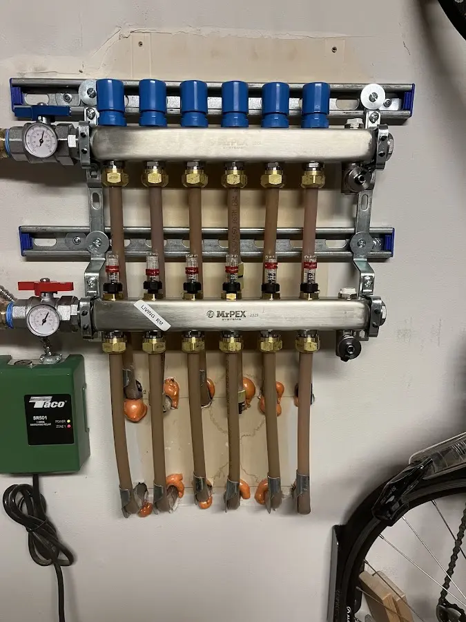 Plumber performing Gas Leak Detection at a residential property in Bastrop